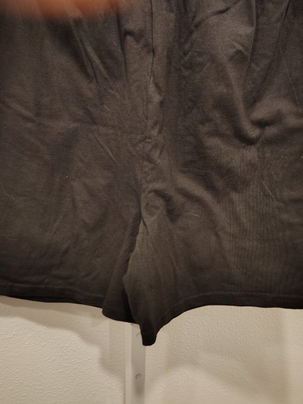Hanes Her Way Women's Black Shorts Size Medium Cotton Elastic Waistband Pockets - Picture 8 of 10